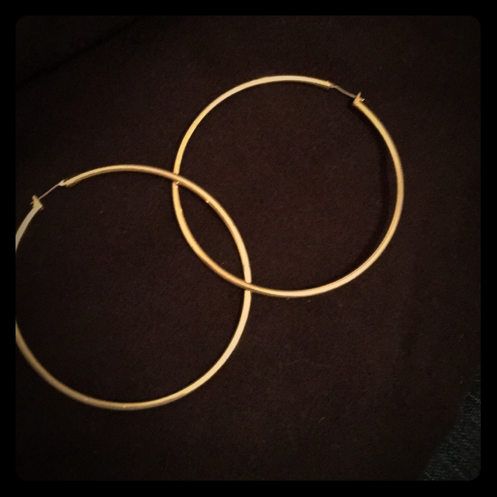 Extra large gold hoops